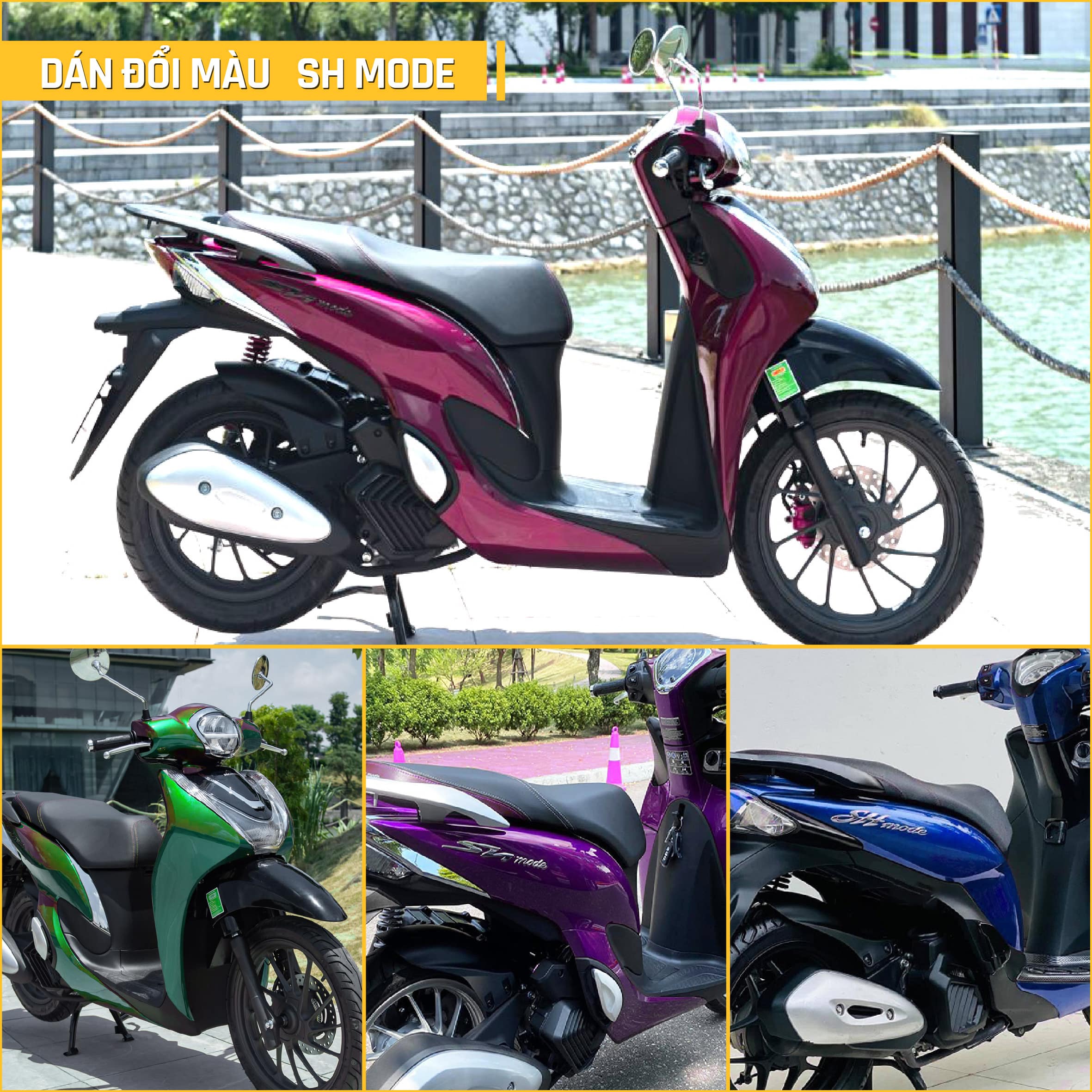 Quý cô thanh lịch làm điệu với Honda SH Mode màu hồng